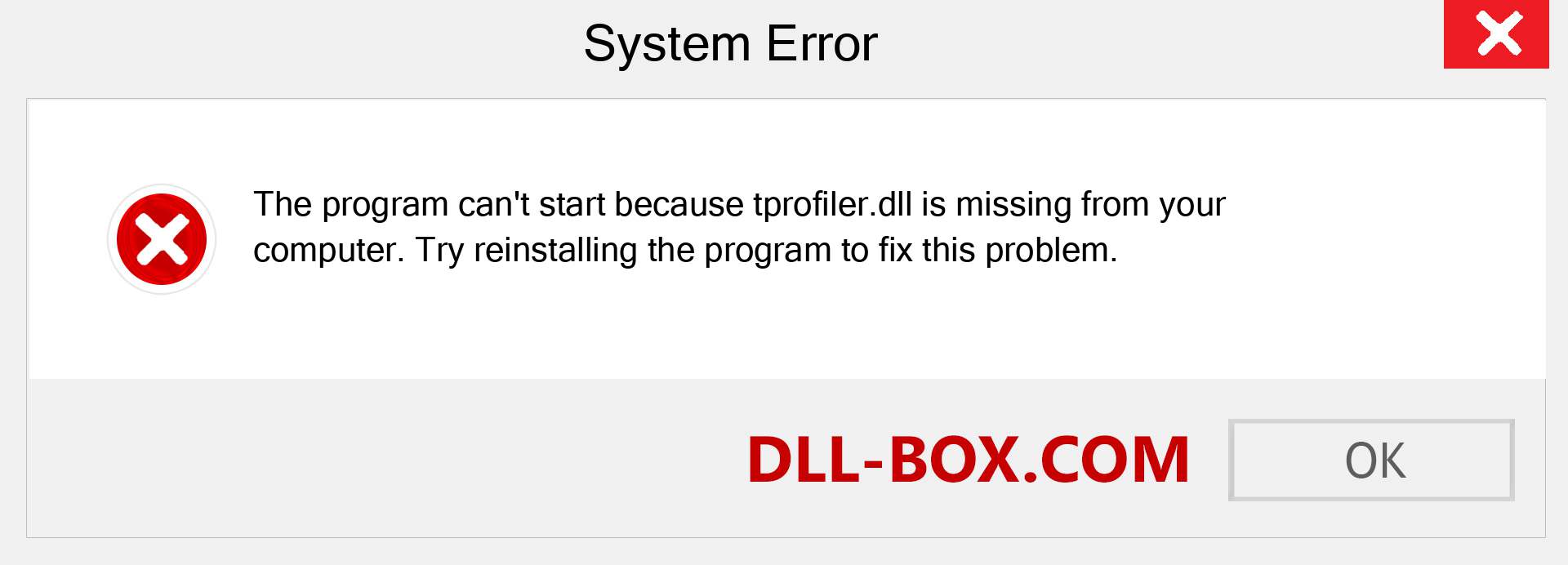  tprofiler.dll file is missing?. Download for Windows 7, 8, 10 - Fix  tprofiler dll Missing Error on Windows, photos, images